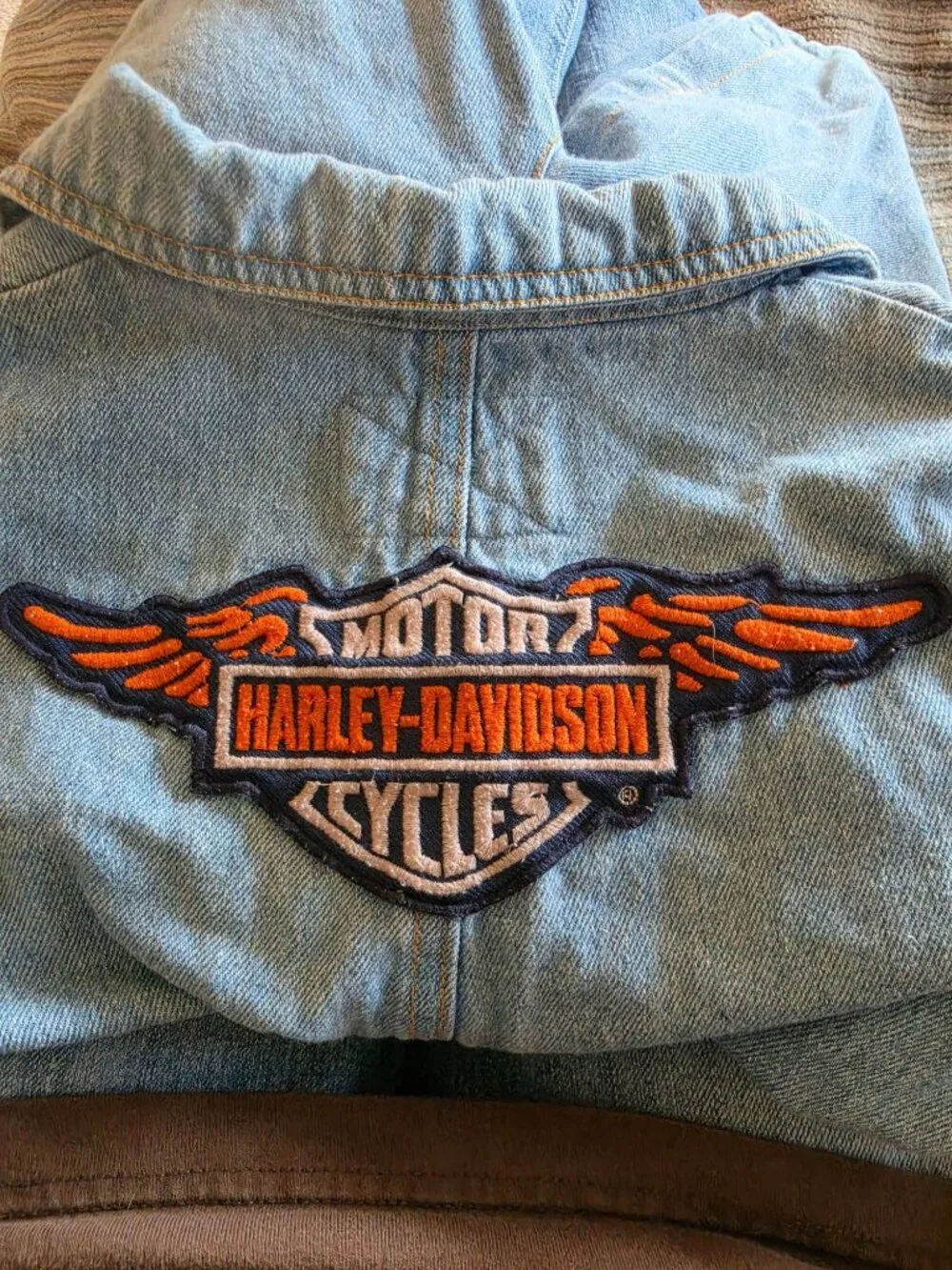 Vtg Harley Davidson Baby Denim Coveralls Jumpsuit